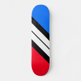 Fun Red Blue White Diagonal Racing Stripe Persoonlijk Skateboard