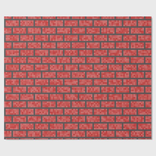 Fun, Red Classic 8-bits computerspelstijlbricks Cadeaupapier (Vlak)