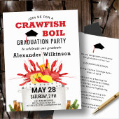 Fun Red Crawfish Boil Graduation Party Kaart