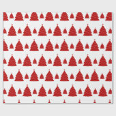 Fun Red- en White-kerstboom Cadeaupapier (Vlak)