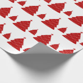 Fun Red- en White-kerstboom Cadeaupapier (Hoek)