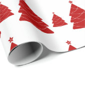 Fun Red- en White-kerstboom Cadeaupapier (Rol Hoek)