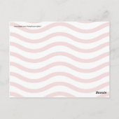 Fun Red en White Wavy Lines Stripes Patrooncadeaus Briefkaart (Achterkant)