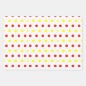 Fun Red en Yellow Polka Dots Inpakpapier Vel (Voorkant)