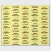 Fun Red & Green "MERRY CHRISTMAS!", aangepaste naa Cadeaupapier (Vlak)