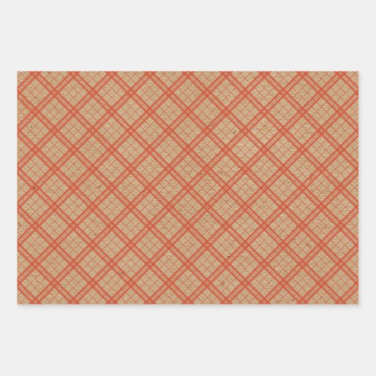 Fun Red Green Yellow Abstract Pine Tree Patroon Inpakpapier Vel (Voorkant 3)