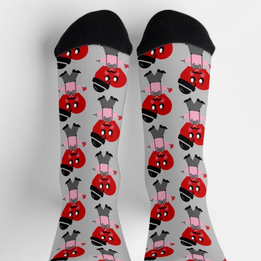 Fun Red Heart Mannen Valentijnse Crew Socks Sokken (Top)
