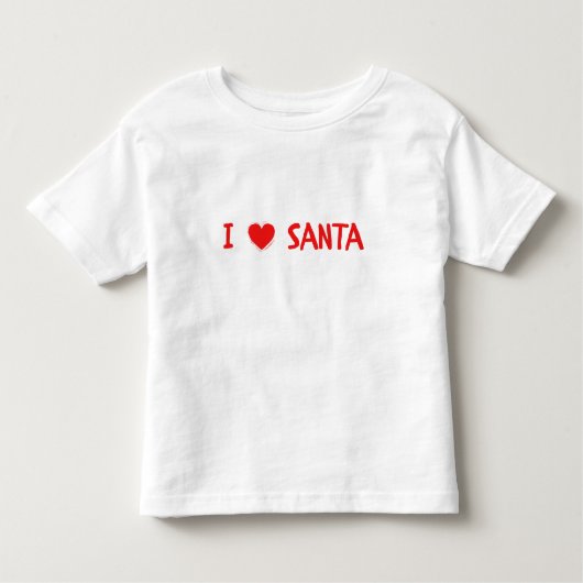 Fun Red kerst I Love Santa Heart Kinder Shirts (Voorkant)