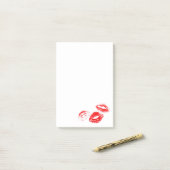 FUN! Red Lipstick Prints Napkins Post-it® Notes (Op bureau)