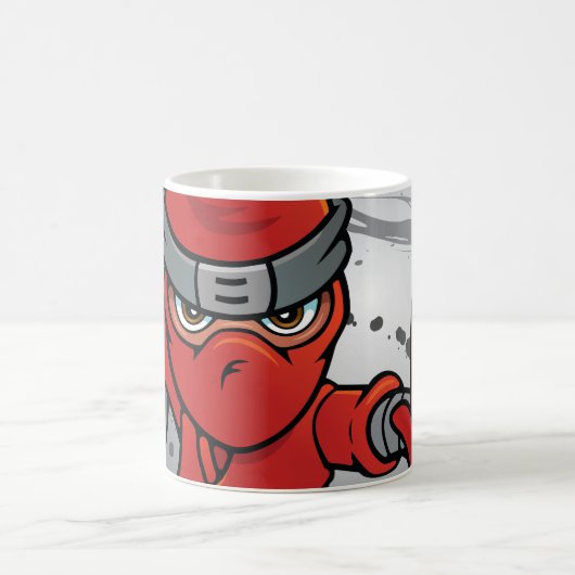 Fun Red Ninja-ontwerp Koffiemok (Center)