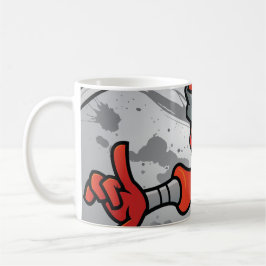 Fun Red Ninja-ontwerp Koffiemok