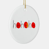 Fun Red Nose Ho Ho Kerstmis Keramisch Ornament (Rechts)