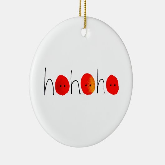 Fun Red Nose Ho Ho Kerstmis Keramisch Ornament (Rechts)
