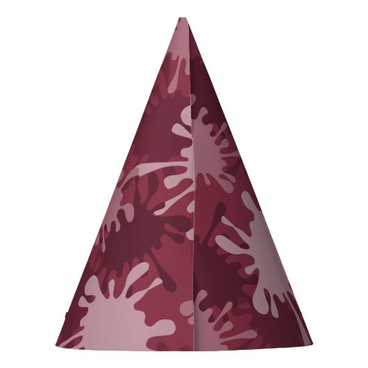 Fun Red Painting Splatter 8th Birthday Paper Feesthoedjes (Achterkant)