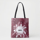 Fun Red Painting Splatter Name Canvas tas (Voorkant)