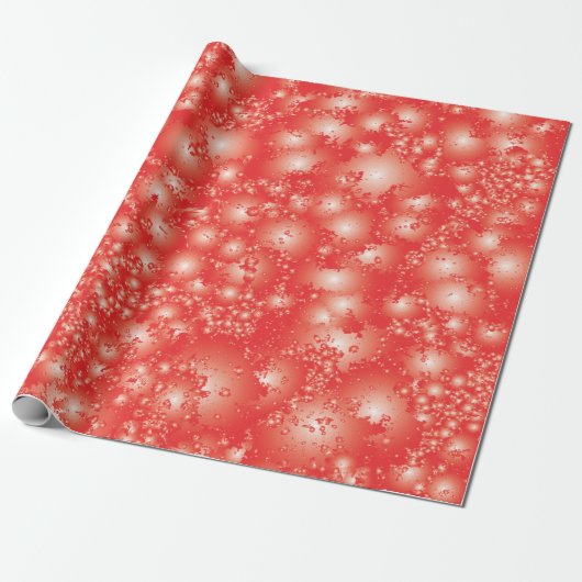 Fun RED - patroon Abstracte inkt Super Splash Cadeaupapier (Uitgerold)