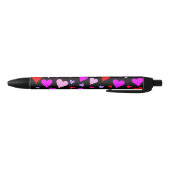 Fun Red, Roze, Paars en Magenta Hearts Patroon Pen (Bodem)