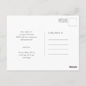 Fun Red Script Green Stockings Candy Cane Floral Briefkaart (Achterkant)