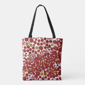 Fun Red Stippen Splotchy Abstracte stijl Tote Bag (Achterkant)