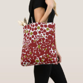 Fun Red Stippen Splotchy Abstracte stijl Tote Bag (Dichtbij)