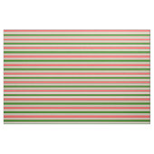 Fun Red, White, Green Kerstgeïnspireerd Pattern Stof (Fat Quarter)