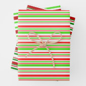 Fun Red, White, Green Kerstmis Geïnspireerde patro Inpakpapier Vel (In situ)