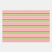 Fun Red, White, Green Kerstmis Geïnspireerde patro Inpakpapier Vel (Voorkant)
