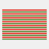 Fun Red, White, Green Kerstmis-Thleines Inpakpapier Vel (Voorkant 3)