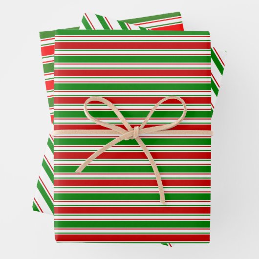 Fun Red, White, Green Kerstmis-Thleines Inpakpapier Vel (In situ)