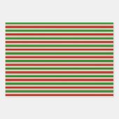 Fun Red, White, Green Kerstmis-Thleines Inpakpapier Vel (Voorkant)