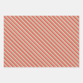 Fun Red, White, Green Kerstmis Thlepes Inpakpapier Vel (Voorkant 3)