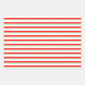 Fun Red, White, Green Kerstmis Thlepes Inpakpapier Vel (Voorkant)