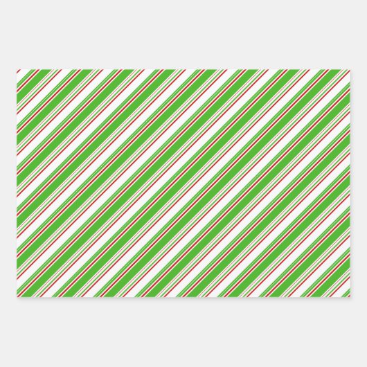 Fun Red, White, Green-kerstpatronen Inpakpapier Vel (Voorkant)