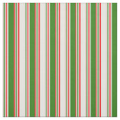 Fun Red, White, Green Striped Pattern Stof (Swatch)