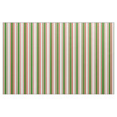 Fun Red, White, Green Striped Pattern Stof (Fat Quarter)