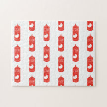Fun Red White Ketchup Sauce Patroon
