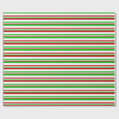 Fun Red, wit, groen gekleurd kerstfeest geïnspiree Cadeaupapier (Vlak)