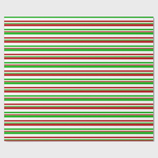 Fun Red, wit, groen gekleurd kerstfeest geïnspiree Cadeaupapier (Vlak)