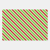 Fun Red, wit, groen gekleurd kerstfeest geïnspiree Inpakpapier Vel (Voorkant 2)