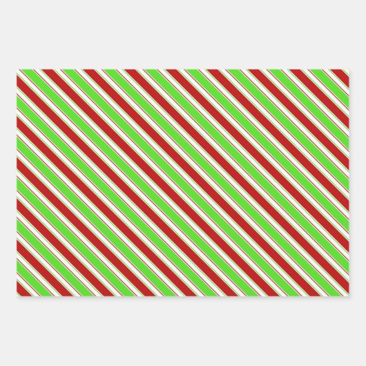 Fun Red, wit, groen gekleurd kerstfeest geïnspiree Inpakpapier Vel (Voorkant 2)