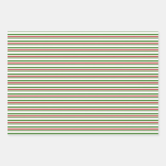 Fun Red, wit, groen gekleurd kerstfeest geïnspiree Inpakpapier Vel (Voorkant)