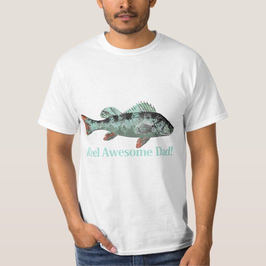 Fun Reel Geweldige Pa Vist Perch T-shirt (Voorkant)