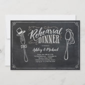 Fun Rehearsal Dinner Invitations - Chalkboard Kaart (Voorkant)