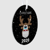 Fun Reindeer 2020 kerstboom Ornament (voorkant)