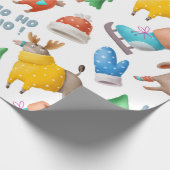 Fun Reindeer Holiday Wrapping Paper Cadeaupapier (Hoek)