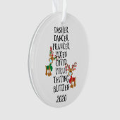 Fun Reindeer Names Covid 2020 Quarantine Ornament (voorkant)