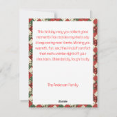 Fun reindeer Rudolph christmas wishes Postcard Feestdagenkaart (Achterkant)