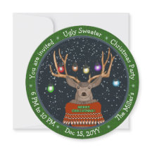 Fun Reindeer Tangled-kerstlampjes Ugly Sweater