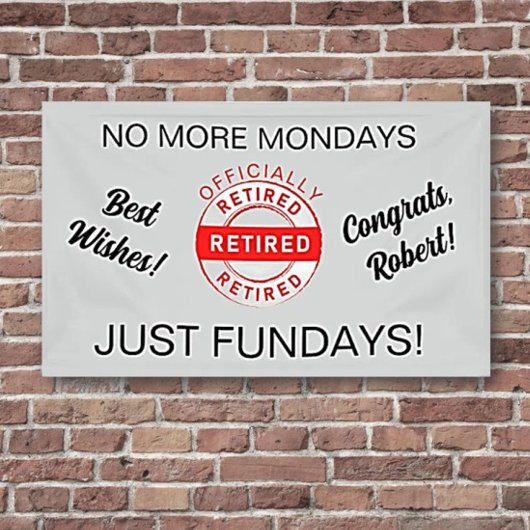 Fun Retiree Party Banner