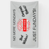 Fun Retiree Party Banner (Verticaal)